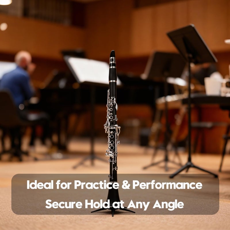 Dowite Professional Adjustable Clarinet Stand, Ultra-Stable 5-Point Base, 94g Pocket-Size, Fits Inside Bell | Portable Foldable Holder for Bb Clarinet - Image 5